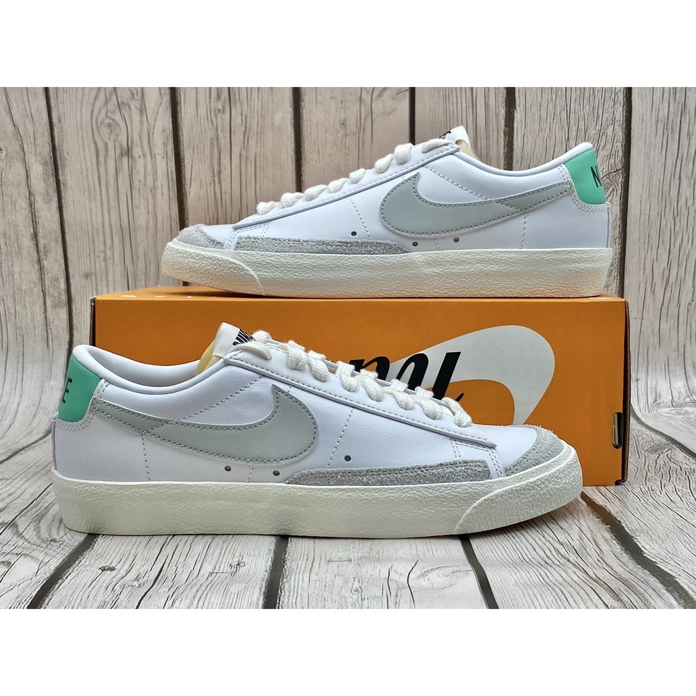Nike Blazer Low '77 Vintage White Grey Light Menta Size 6 DA6364‑109